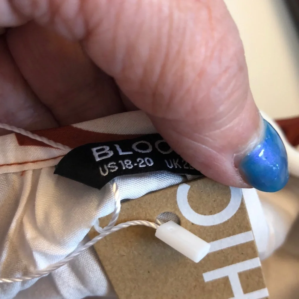 COPY - BloomChic Burnt Orange/White Dress w/pockets 18-20 NWT - Picture 11 of 13